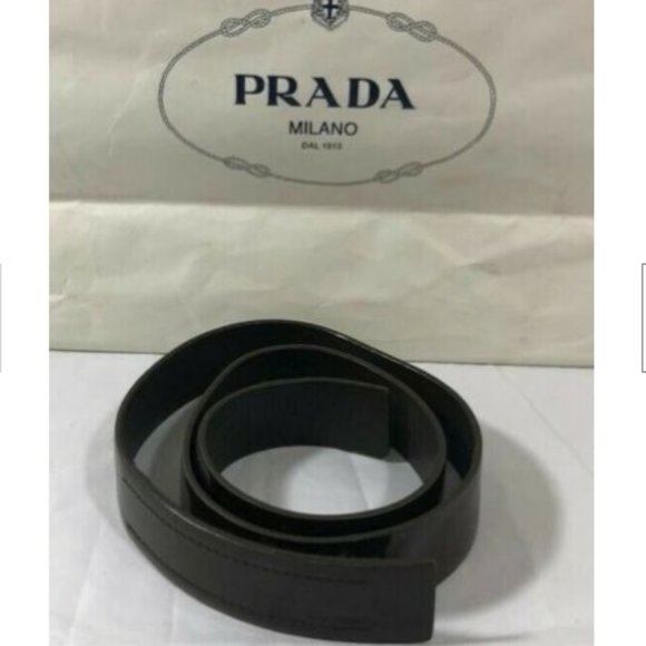Prada Women’s Belt Medium Brown Leather 32/80 - Picture 1 of 11